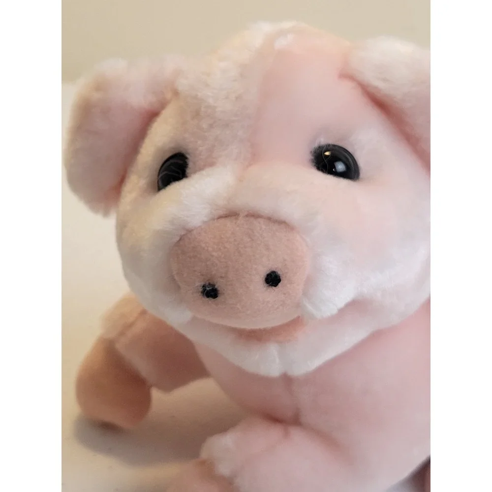 VTG Metacom Peeke Pig Talking Farmyard Plush Toy Squeeze Oink Pnk *Flaw no Sound